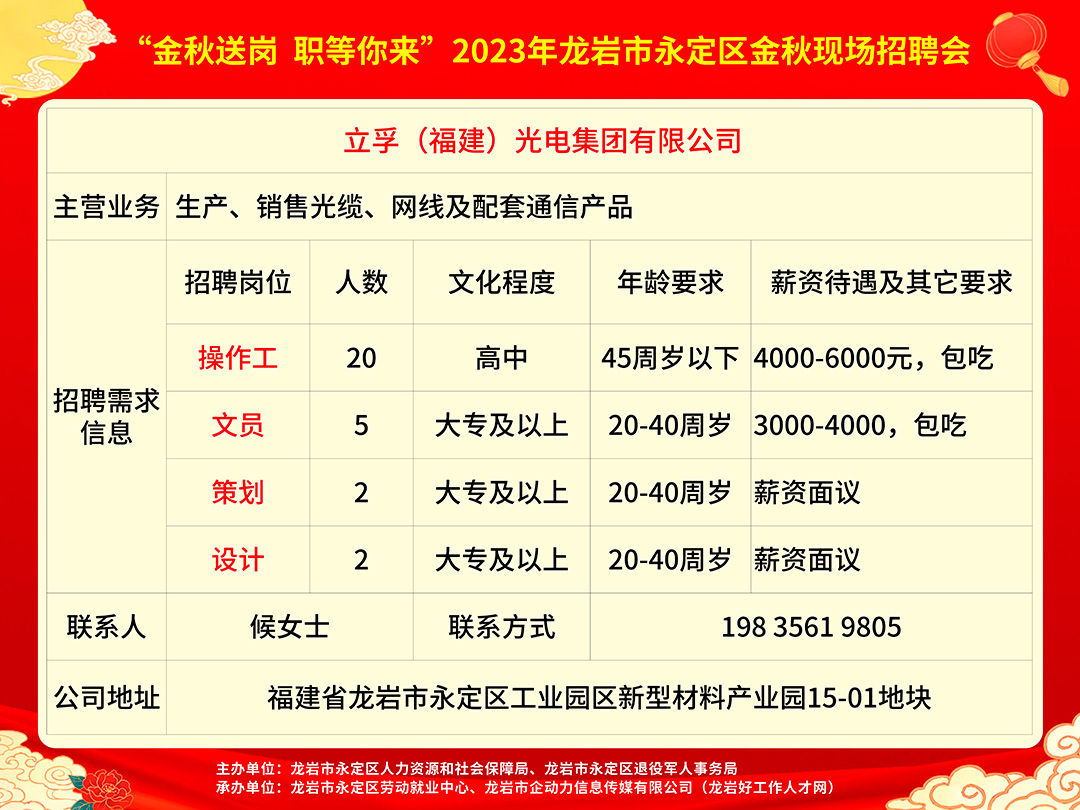 龙岩招聘网最新招聘信息