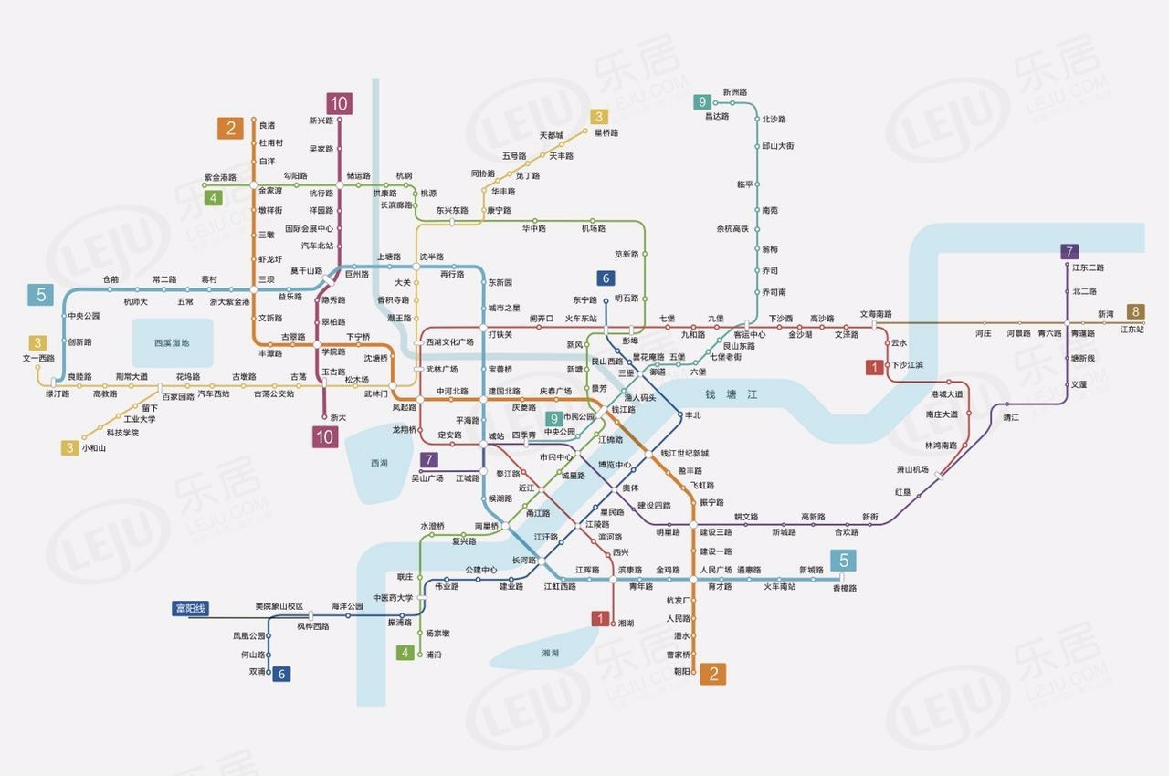 杭州地铁最新线路图揭晓